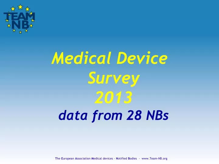 medical device survey 2013 data from 28 nbs