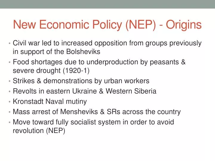 new economic policy nep origins