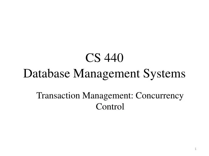 cs 440 database management systems