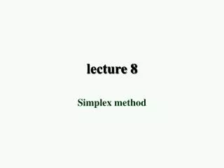 lecture 8