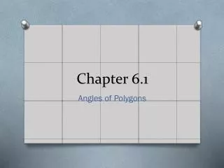 Chapter 6.1