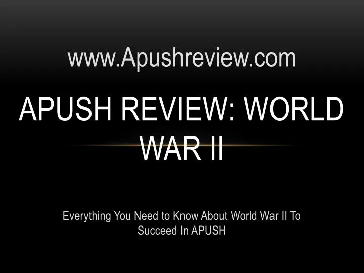 apush review world war ii