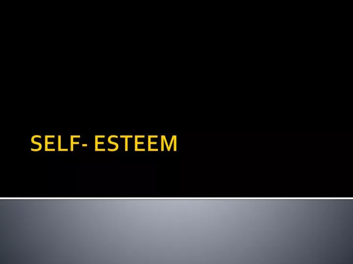 self esteem