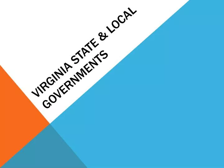 virginia state local governments