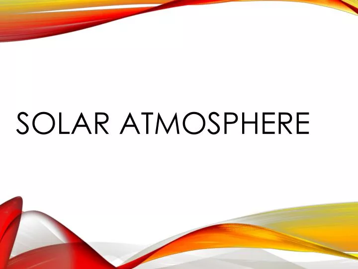 solar atmosphere