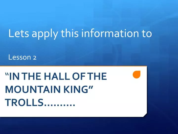 in the hall of the mountain king trolls