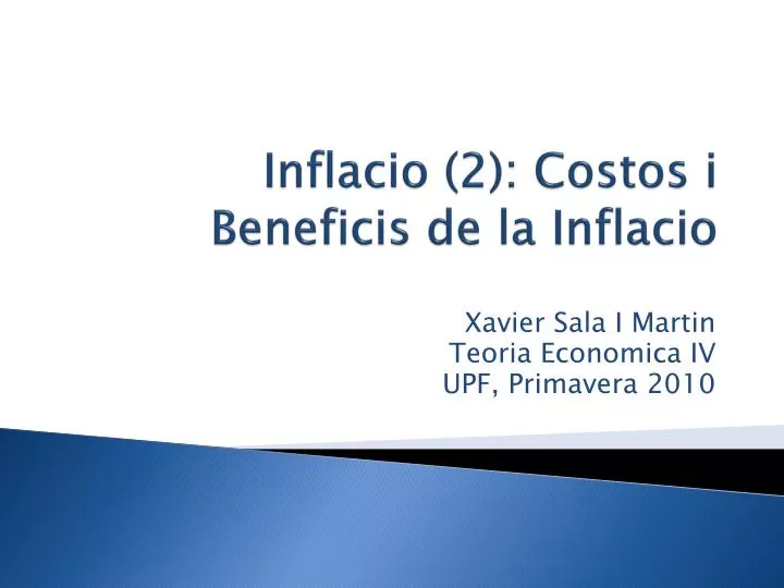inflacio 2 costos i beneficis de la inflacio