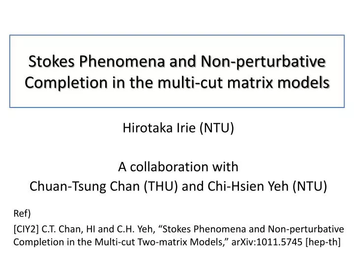 stokes phenomena and non perturbative completion in the multi cut matrix models