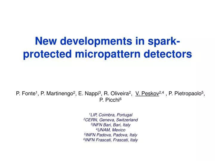 new developments in spark protected micropattern detectors