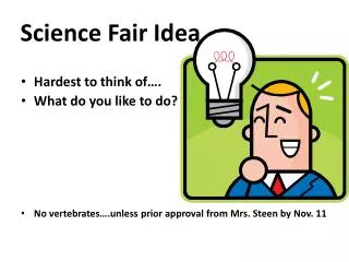 Science Fair Idea