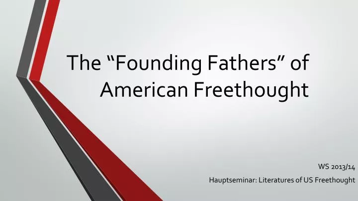 the founding fathers of american freethought