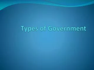 Types of Government