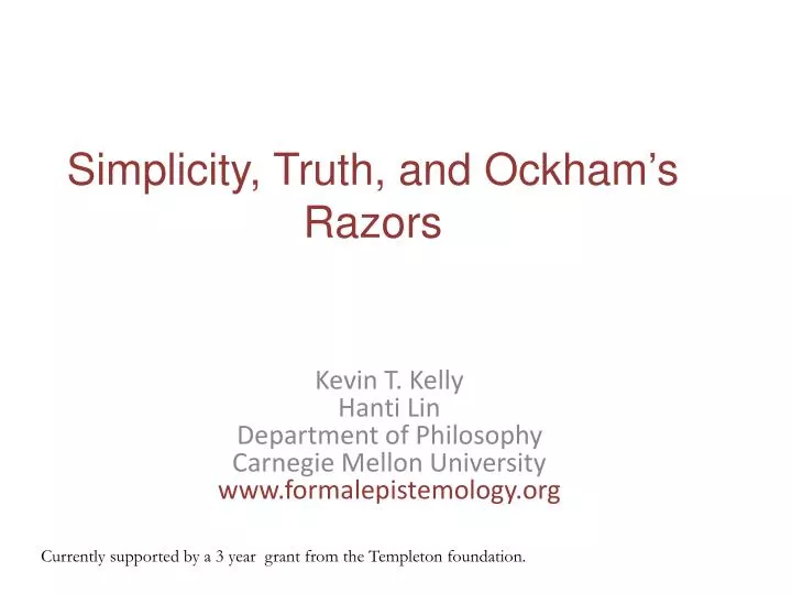 simplicity truth and ockham s razors