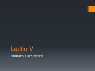 lectio v