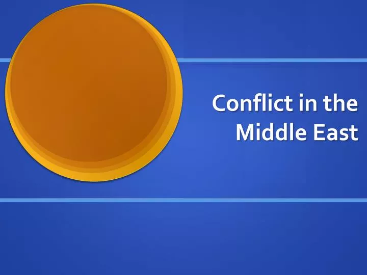 conflict in the middle east