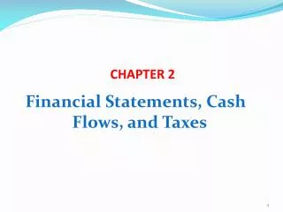 financial statements cash flows and taxes