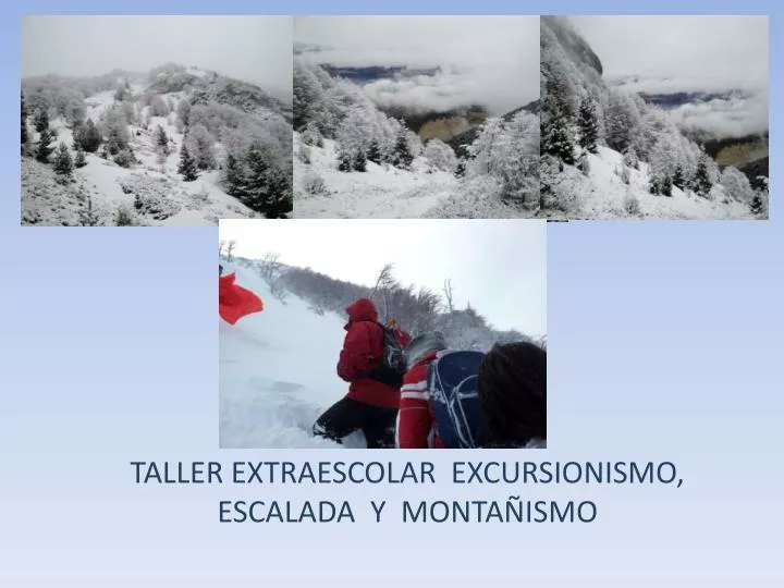 taller extraescolar excursionismo escalada y monta ismo