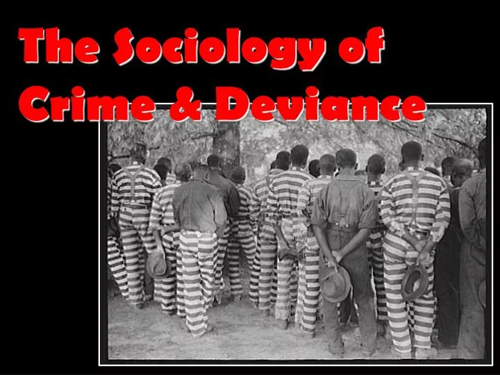 the sociology of crime deviance
