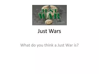 Just Wars