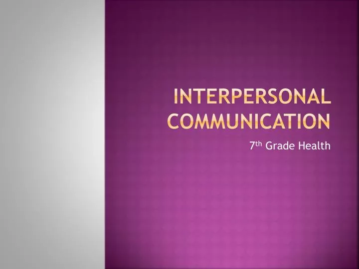 interpersonal communication