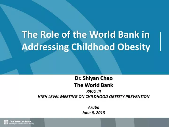 the role of the world bank in addressing childhood obesity