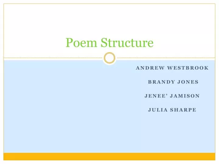 poem structure