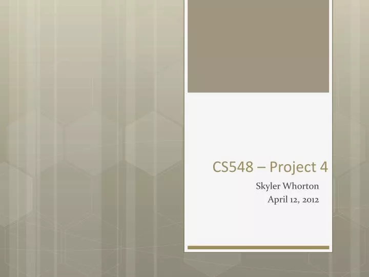 cs548 project 4