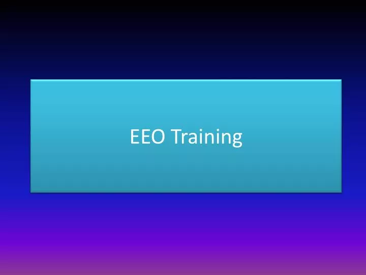 eeo training