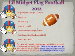 Lil Midget Flag Football 2012