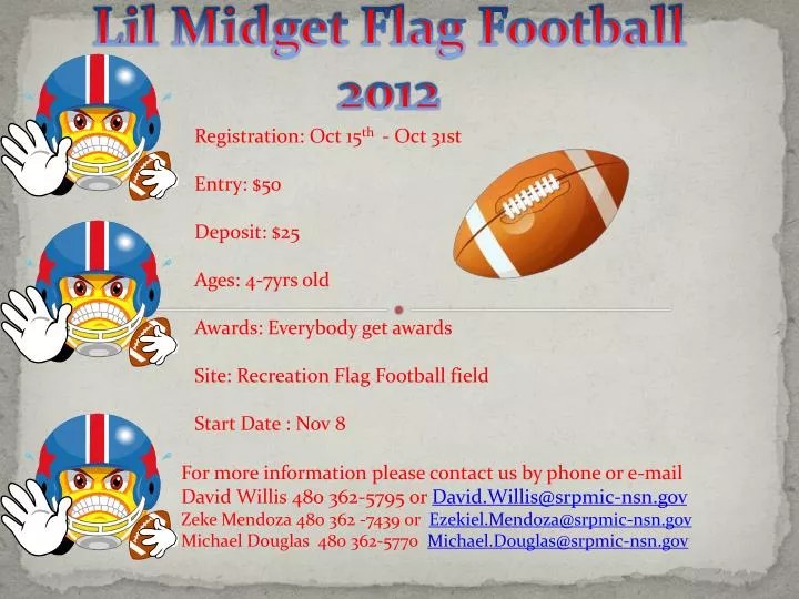 lil midget flag football 2012