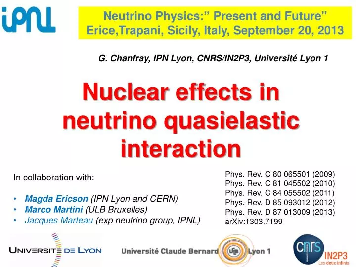nuclear effects in neutrino quasielastic interaction
