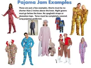 Pajama Jam Examples