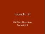 Hydraulic Lift - slide 1