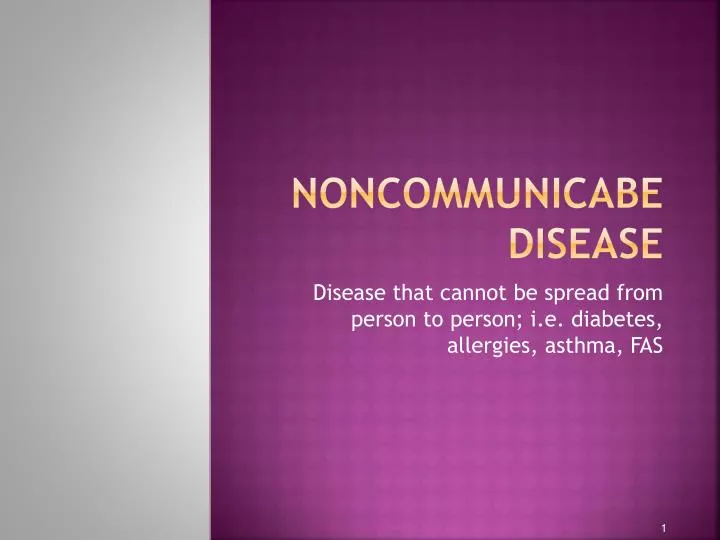 noncommunicabe disease