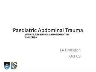 Paediatric Abdominal Trauma