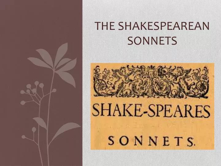 the shakespearean sonnets
