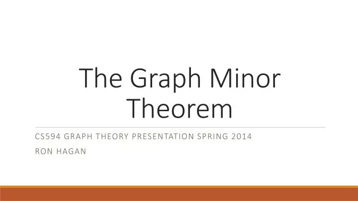 the graph minor theorem