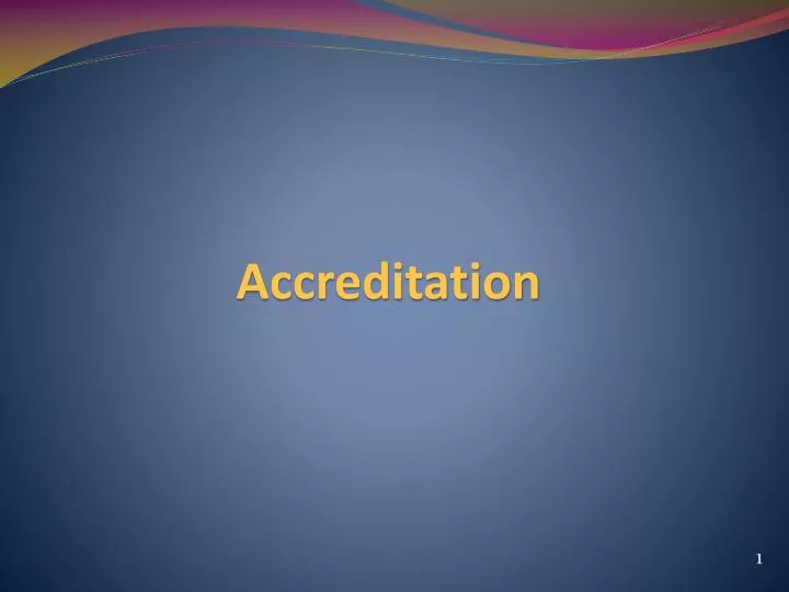 accreditation