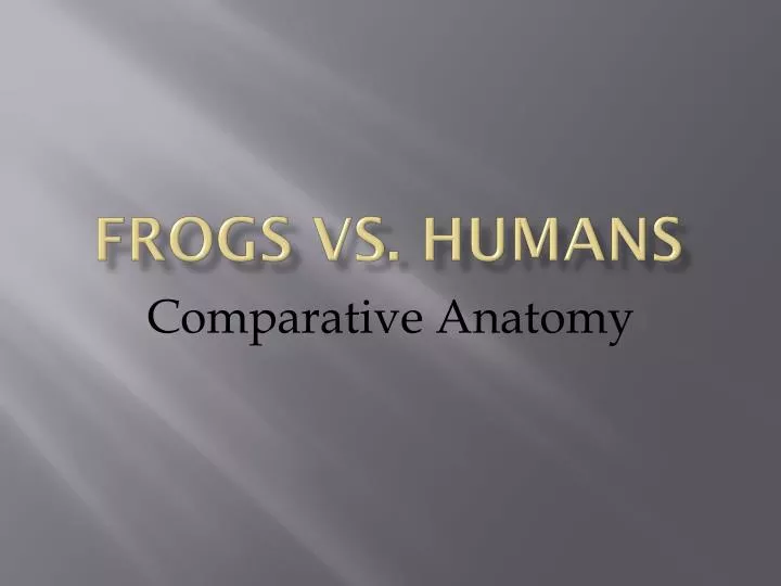 frogs vs humans