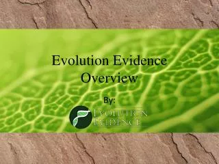 Evolution Evidence Overview
