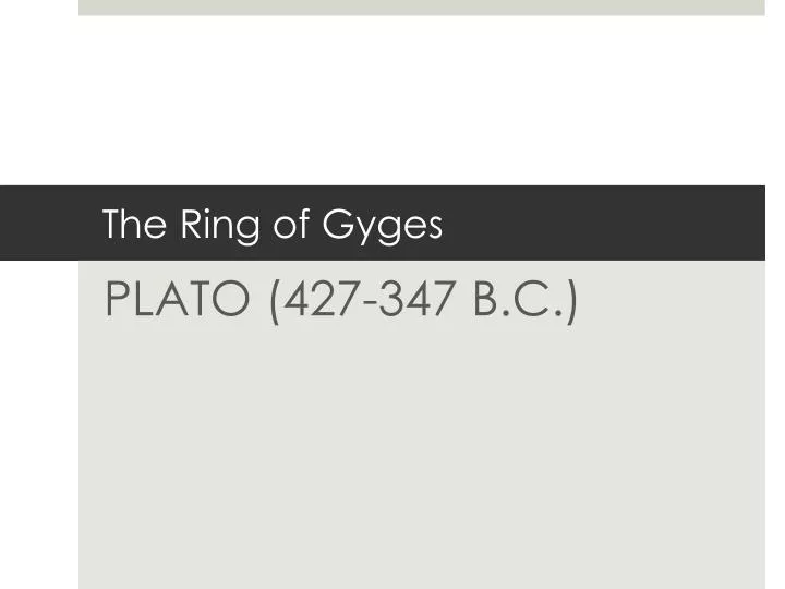 the ring of gyges n
