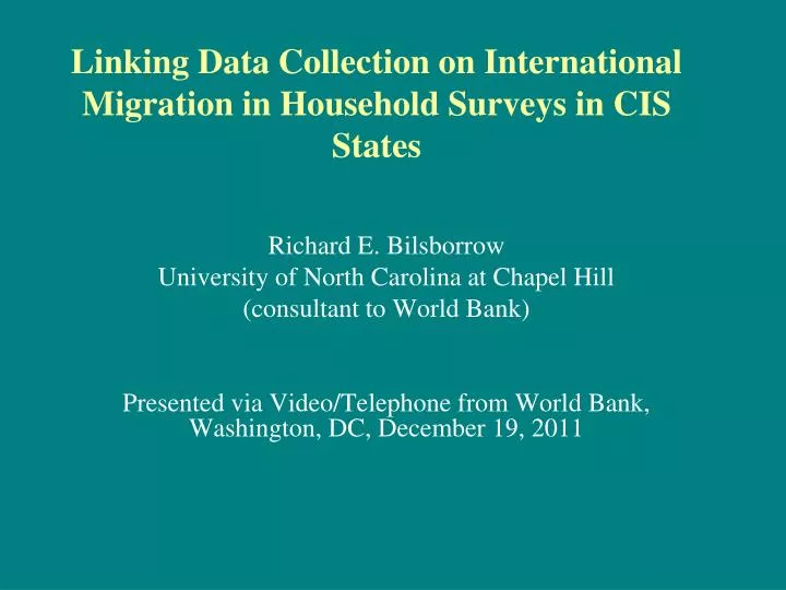 linking data collection on international migration in household surveys in cis states
