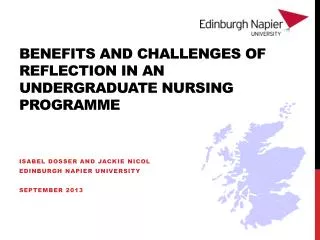 Benefits and Challenges of Reflection in an Undergraduate Nursing Programme