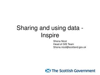 Sharing and using data - Inspire