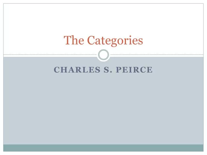 the categories