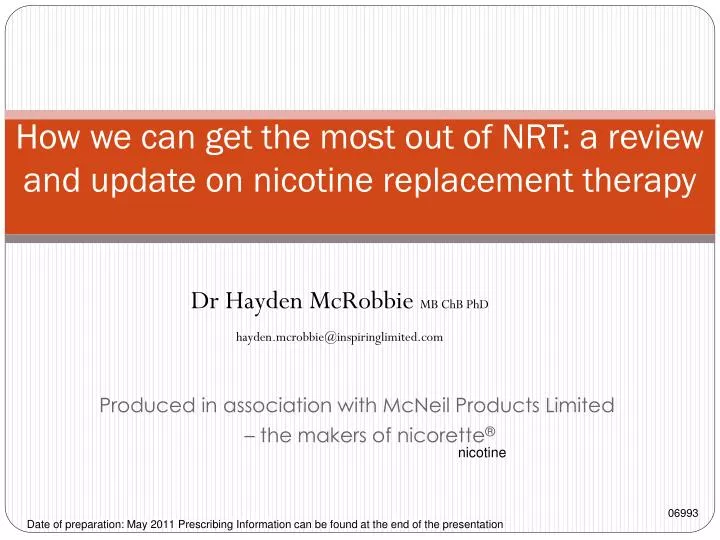 how we can get the most out of nrt a review and update on nicotine replacement therapy