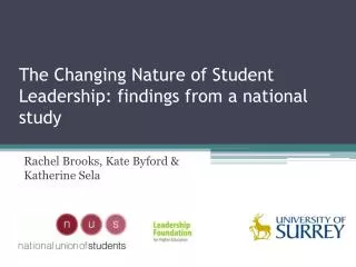 The Changing Nature of Student Leadership: findings from a national study