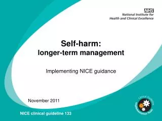 Self-harm: longer-term management