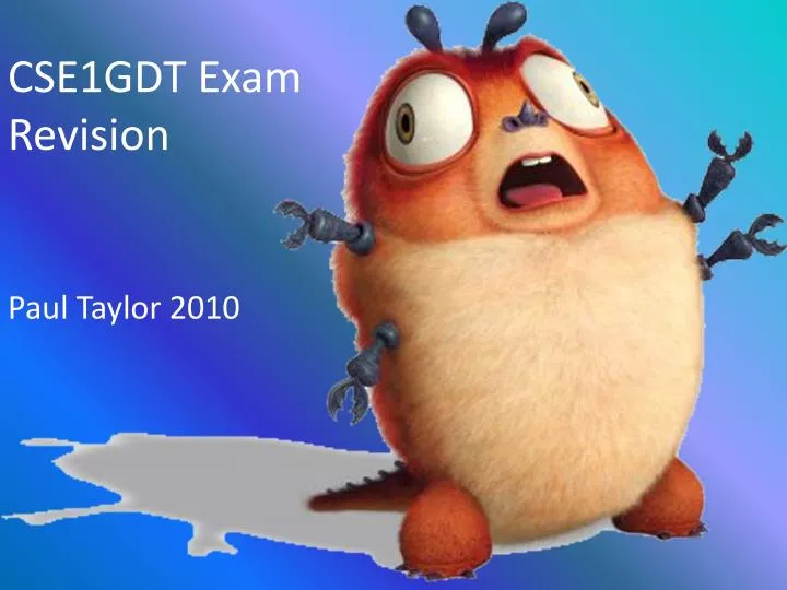 cse1gdt exam revision