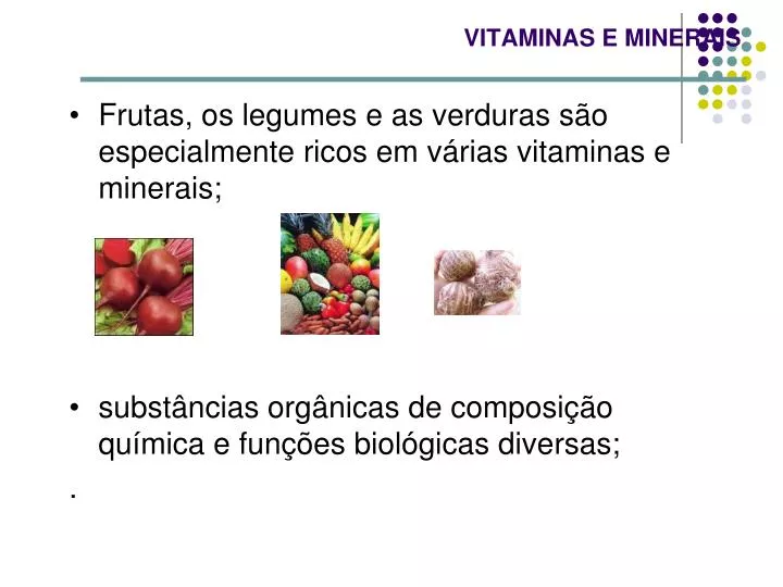vitaminas e minerais